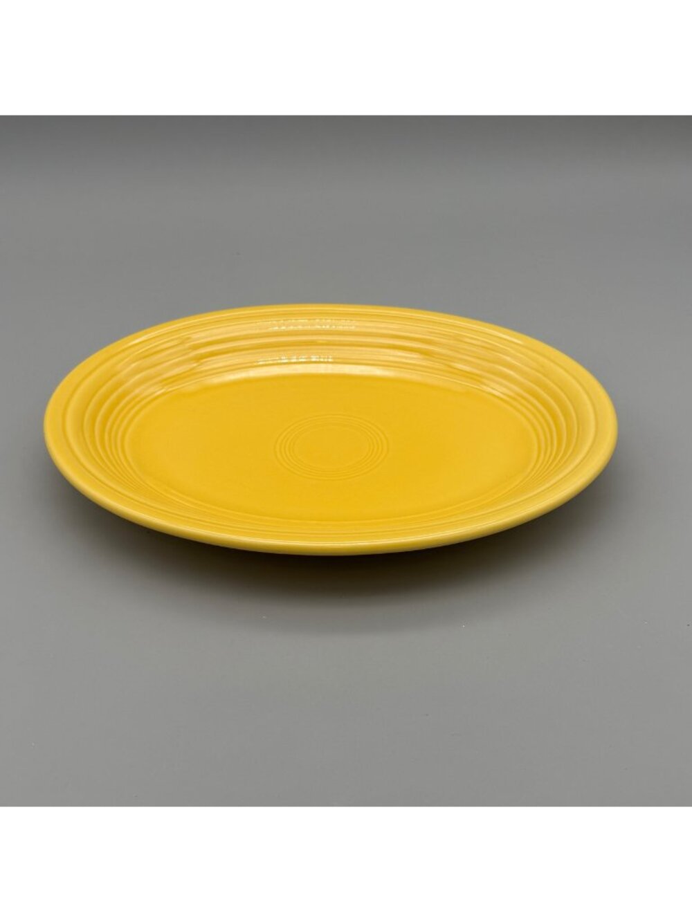 Fiesta Ware Yellow 11 1/2 Inch Large Oval Serving Platter Round Logo USA